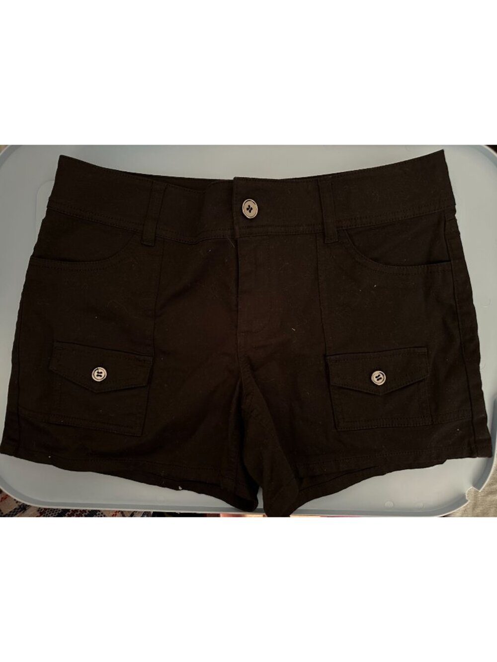 NWT New York & Company black flat front shorts sz 4